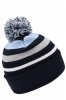 MB7140 Czapka beanie zimowa w paski z pomponem Myrtle Beach