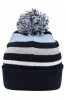 MB7140 Czapka beanie zimowa w paski z pomponem Myrtle Beach
