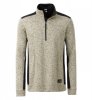 JN864 Men's Knitted Workwear Fleece Half-Zip - STRONG - James & Nicholson